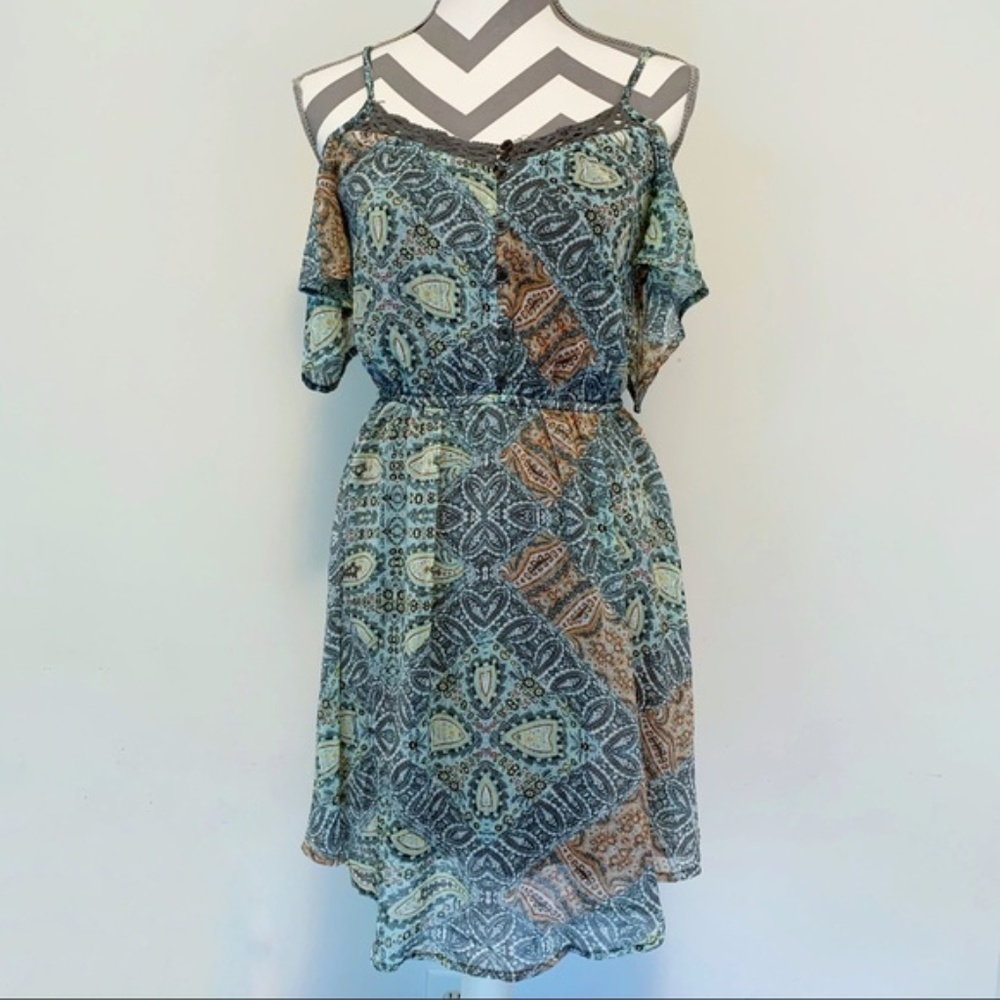 Off The Shoulder Blue Summer Dress